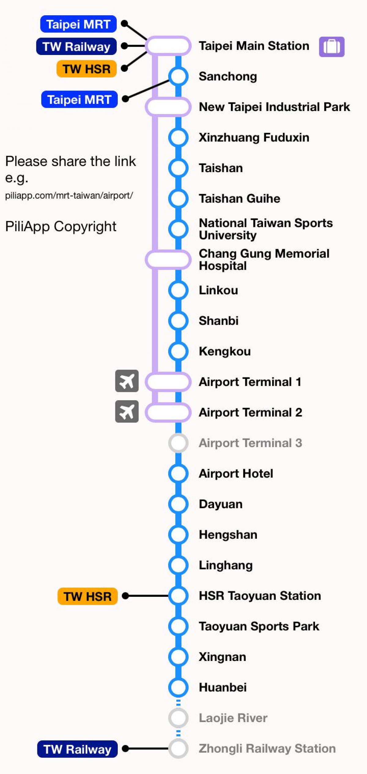 Səfər artıq hava limanının Taipei Таоюань MRT kartı 