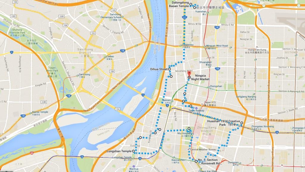 Ubike Тайпей xəritə