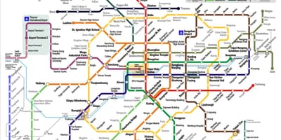 Metro Тайбэя xəritə