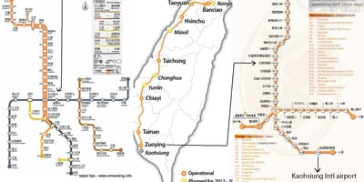 Kart Taipei yüksək sürətli dəmir yolu