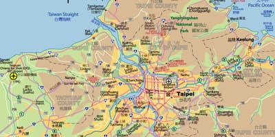 Kart şəhərin mərkəzində Taipei 